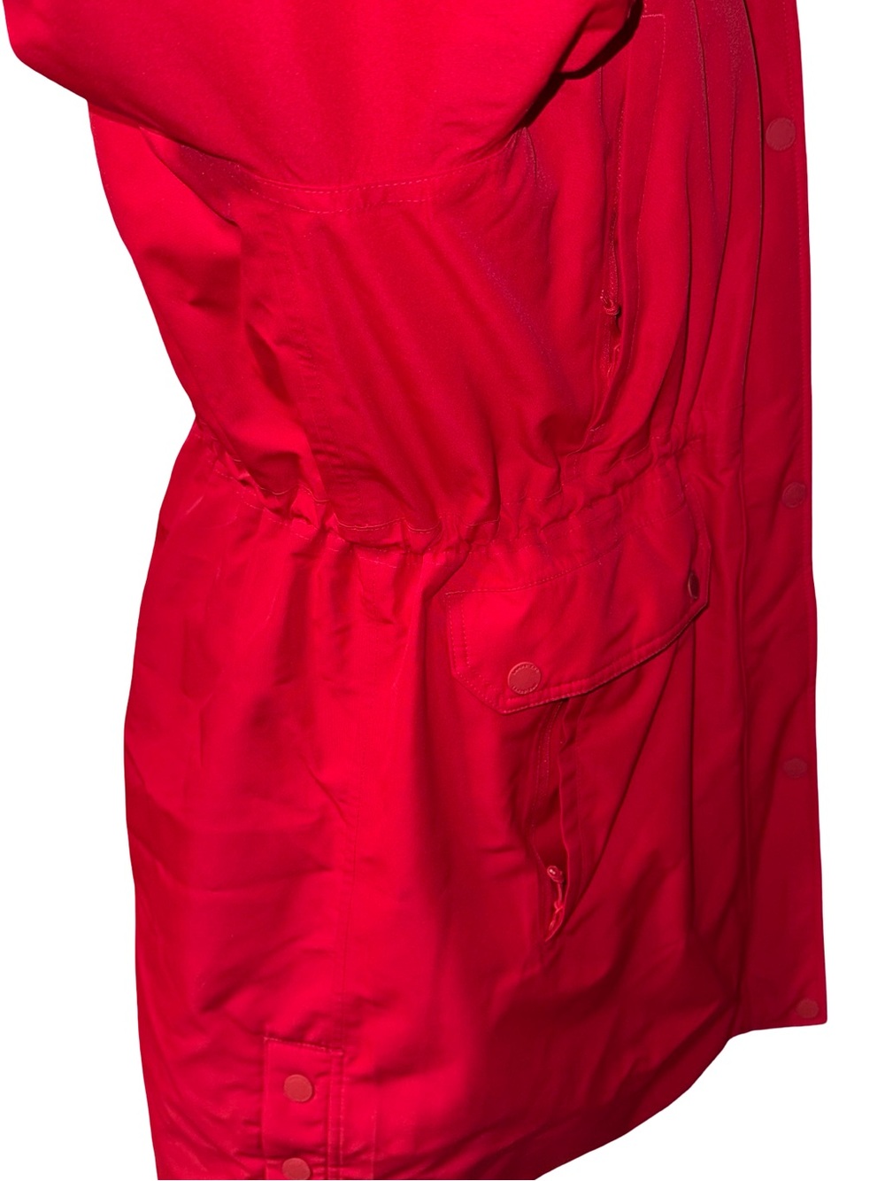 Lands' End Womens Expedition Down Parka Rich Red Tall Large Duck Down Feathers - Picture 8 of 16